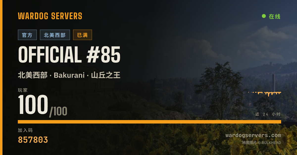 Official #85 的实时状态横幅