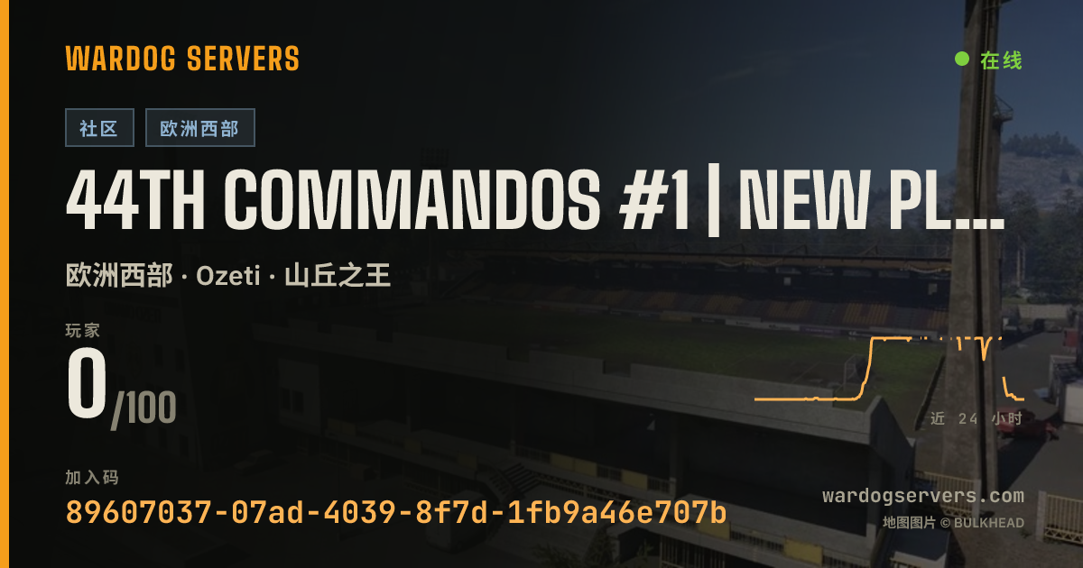 44th Commandos #1 | New Player Friendly | discord.gg/44thwardogs 的实时状态横幅
