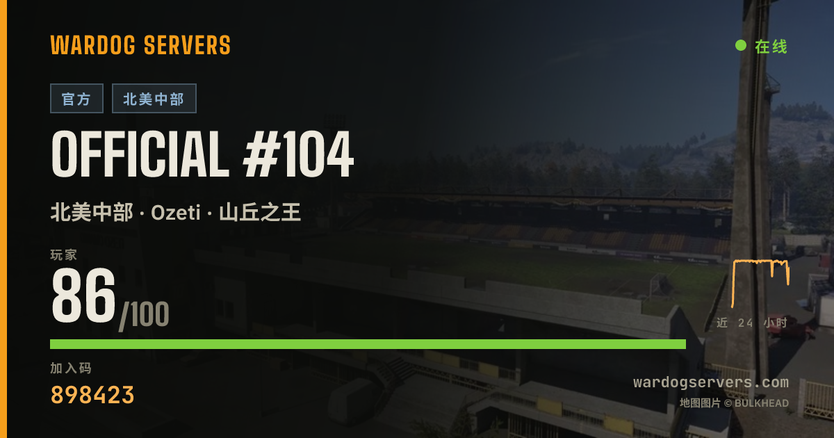 Official #104 的实时状态横幅