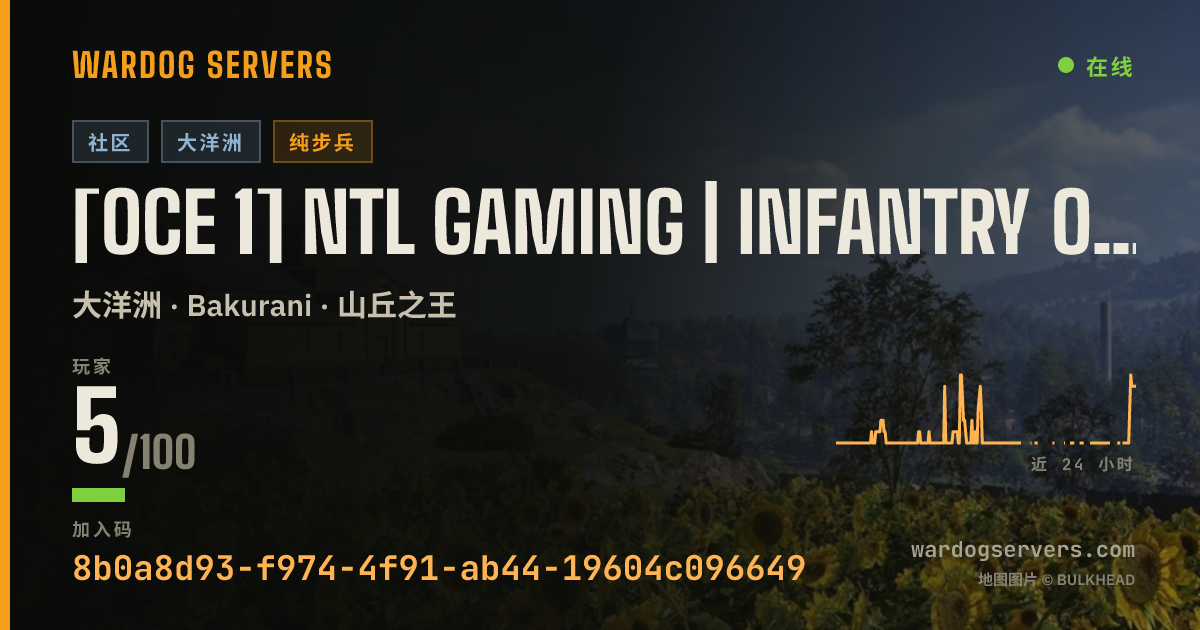 [OCE 1] NTL Gaming | Infantry Only | discord.gg/NTLGaming 的实时状态横幅