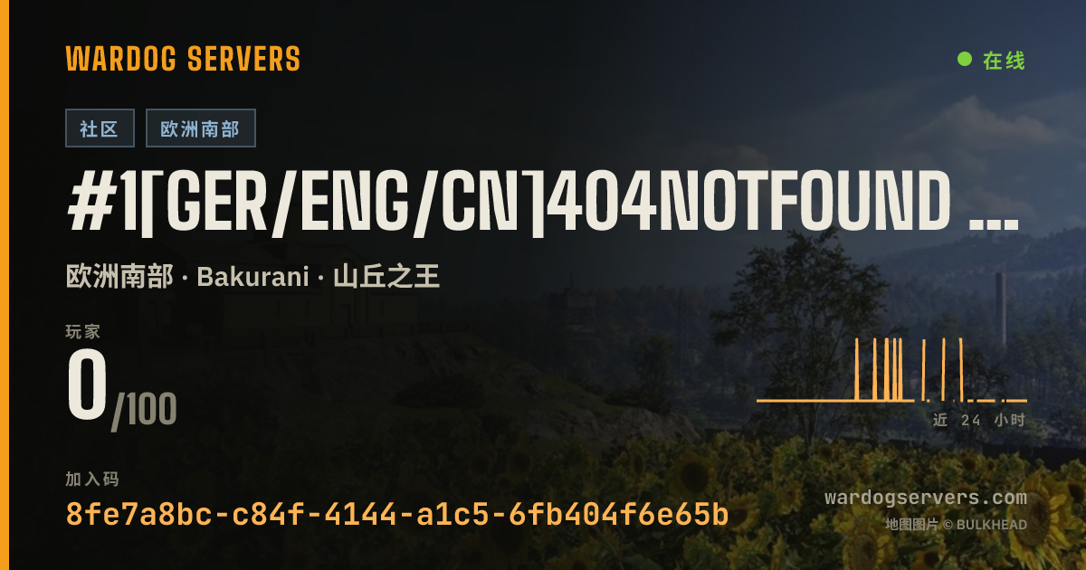 #1[GER/ENG/CN]404NotFound Admin24/7 20PLAYER START 的实时状态横幅