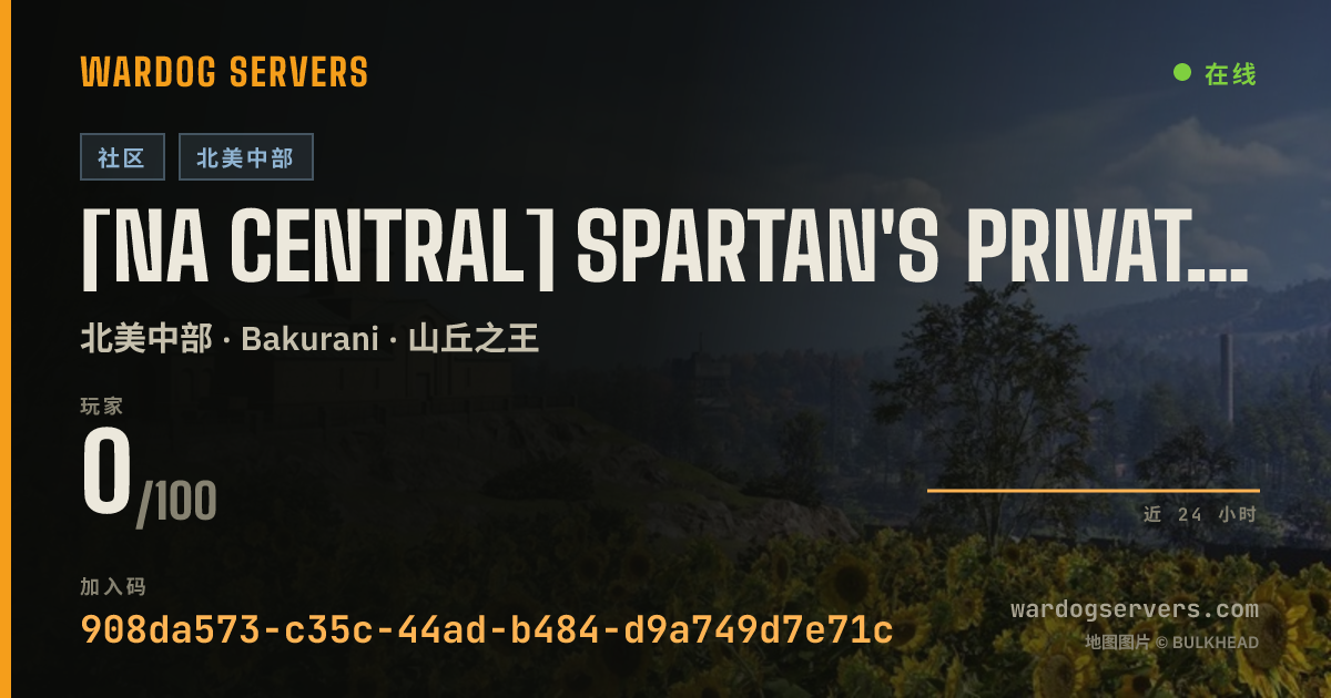 [NA Central] Spartan's Private Server 스파르탄 [권총전 Pistol Only] 的实时状态横幅