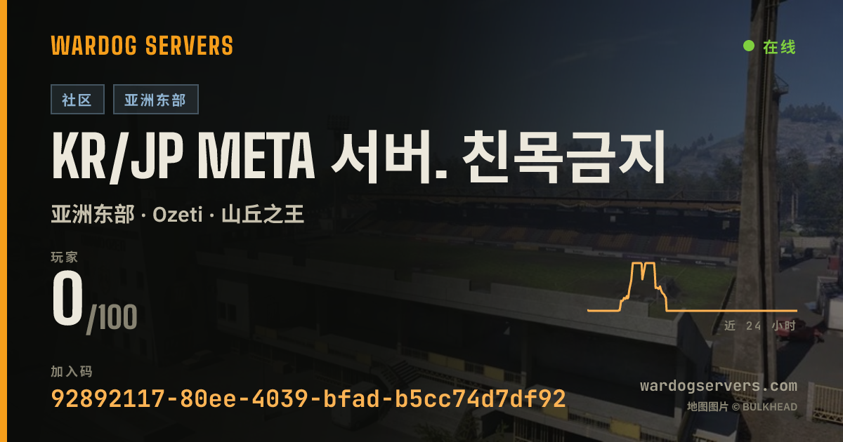 KR/JP META 서버. 친목금지 的实时状态横幅