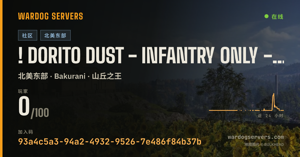 ! Dorito Dust - Infantry Only - Active Admins - Level Capped ! 的实时状态横幅