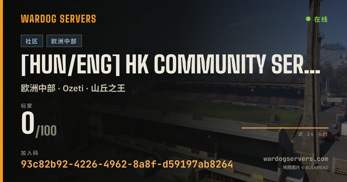 [HUN/ENG] HK Community Server #InfantryOnly 的实时状态横幅