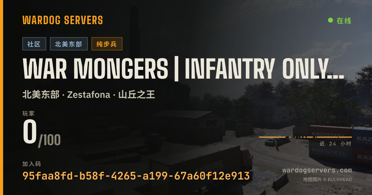 War Mongers | Infantry Only | https://discord.gg/warmongers 的实时状态横幅