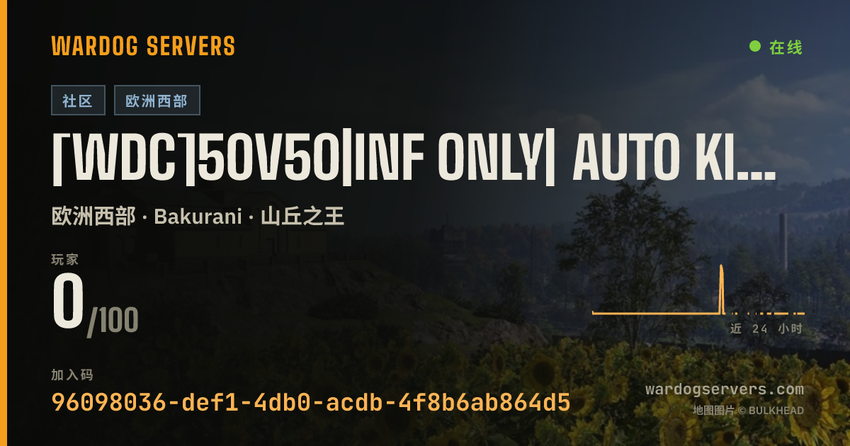 [WDC]50v50|INF ONLY| AUTO KICK GL/VEH GUNNERS 的实时状态横幅