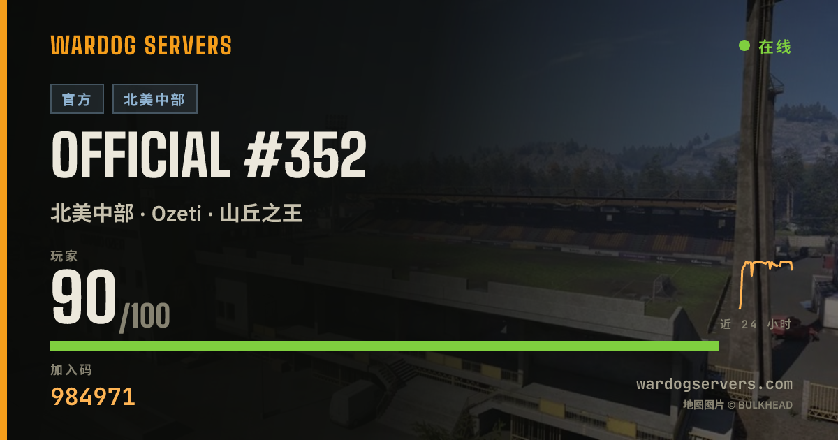 Official #352 的实时状态横幅
