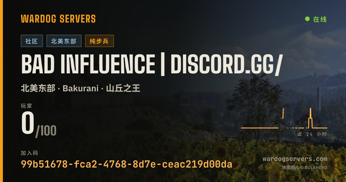 Bad Influence | Discord.gg/ 的实时状态横幅