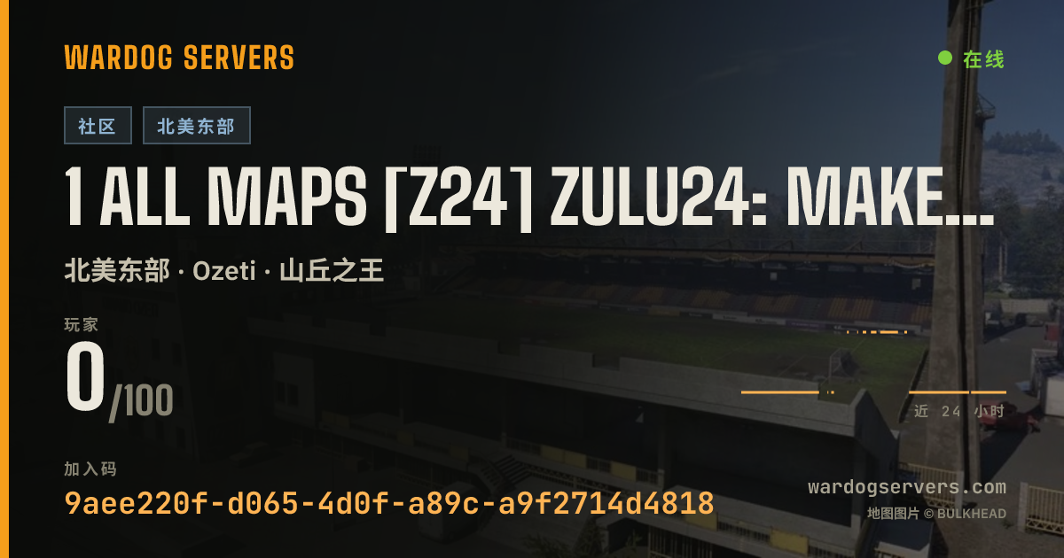 1 ALL MAPS [Z24] ZULU24: MAKES MOVES OR DIE. https://discord.gg/ 的实时状态横幅