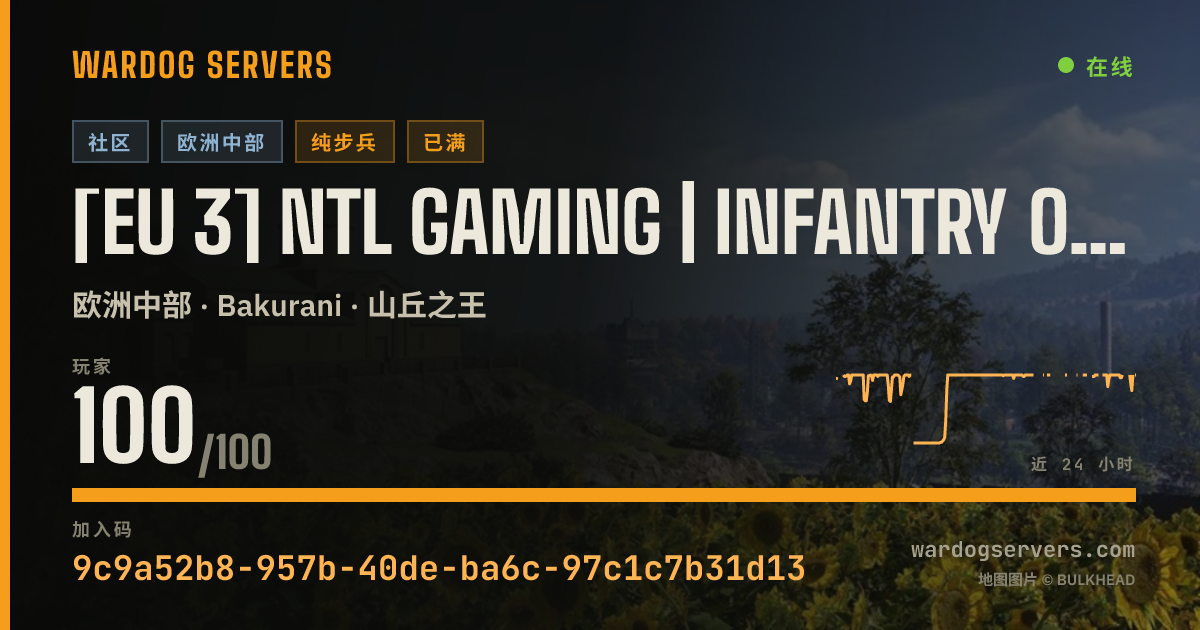 [EU 3] NTL Gaming | Infantry Only 50v50 | discord.gg/NTLGaming 的实时状态横幅