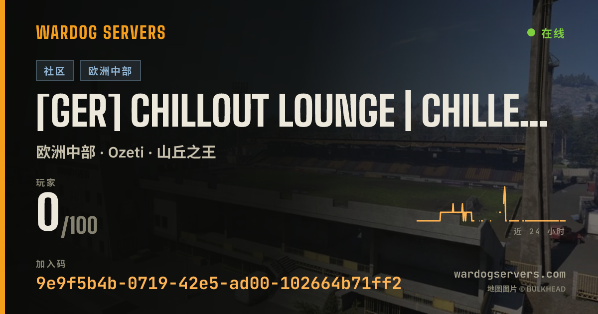 [GER] CHILLOUT LOUNGE | Chillen & Zocken | Feierabend-Squads 的实时状态横幅