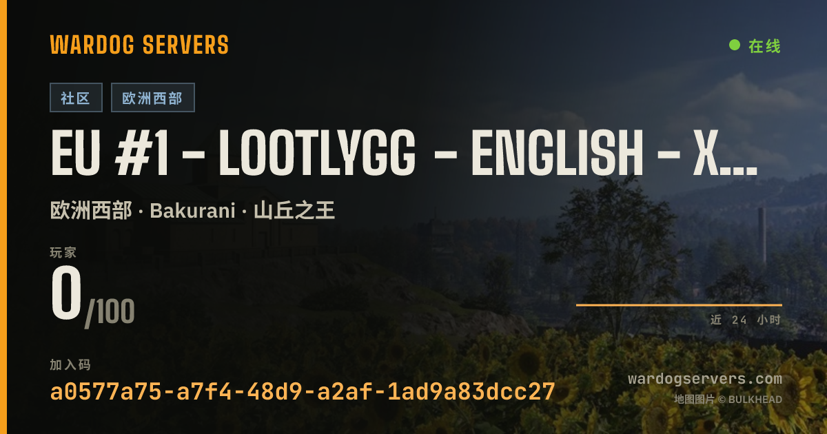 EU #1 - LootlyGG - ENGLISH - XP BONUS - ACTIVE STAFF 的实时状态横幅