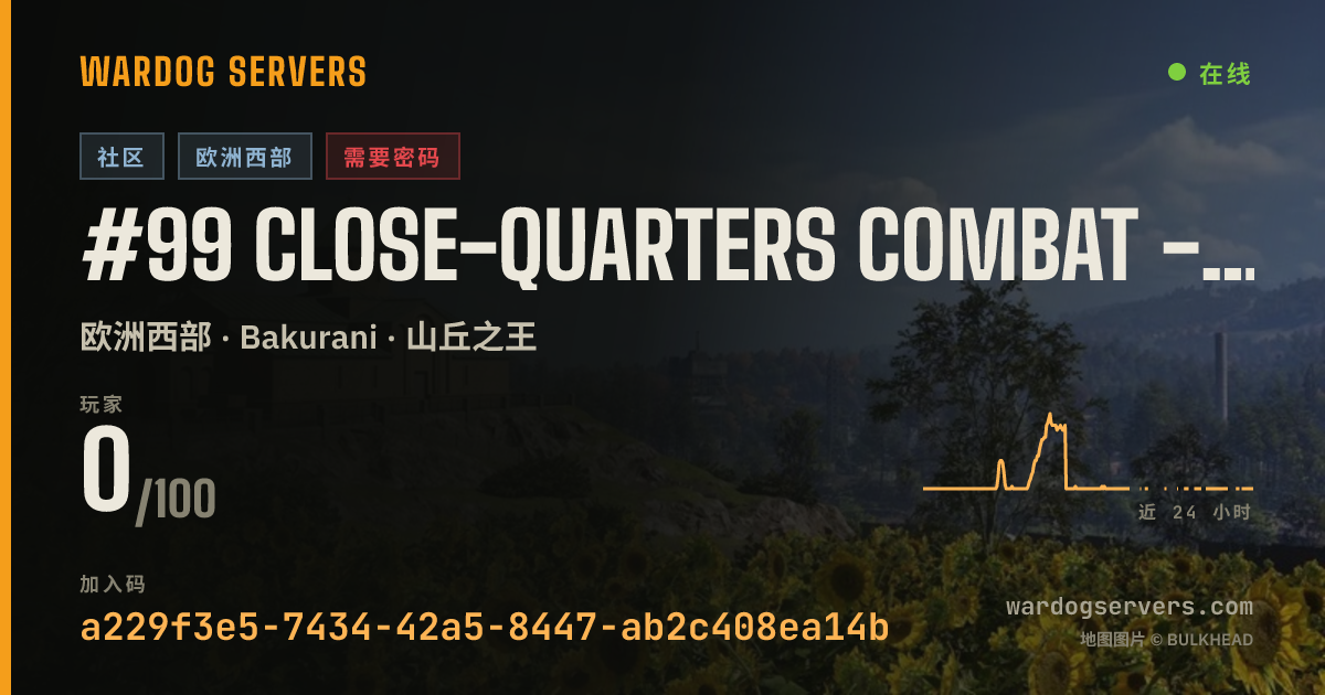 #99 Close-Quarters Combat - Free Fighting - European Server Infa 的实时状态横幅