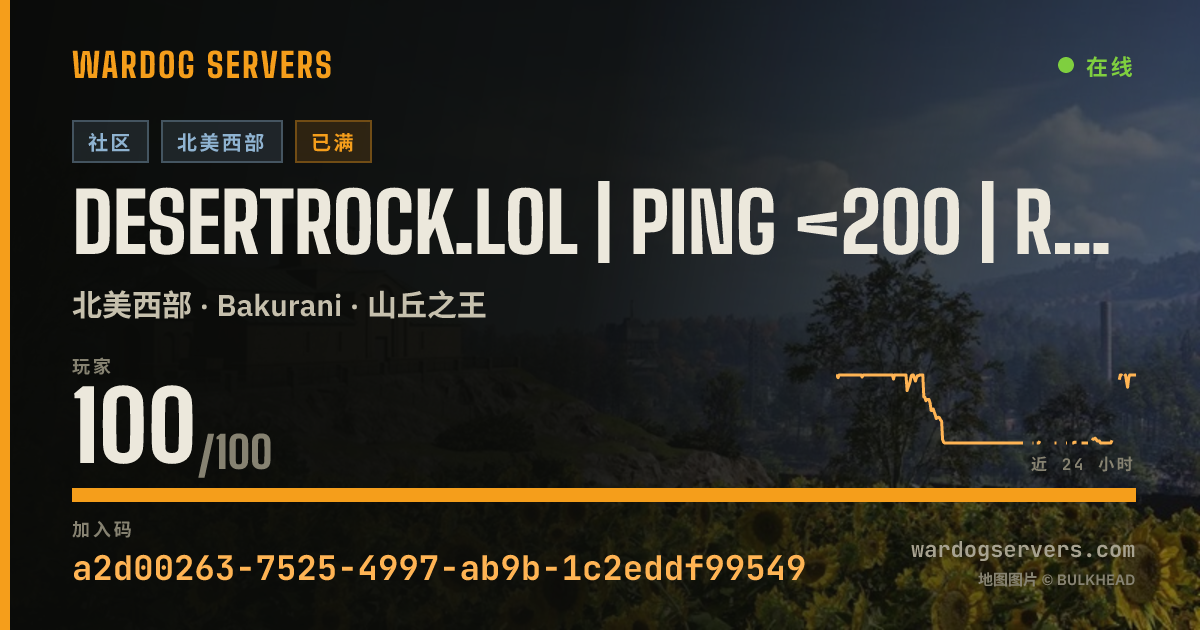 Desert Rock Garrison | Ping <200 | Rain + New Spawns | discord.d 的实时状态横幅