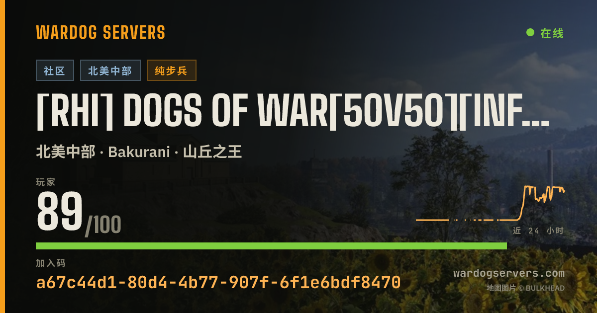 [RHI] Dogs of War[50v50][INFANTRY][20P Start] @discord.gg/rhi 的实时状态横幅
