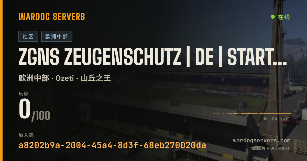 ZGNS Zeugenschutz | DE | Start @ 20 Spieler 的实时状态横幅