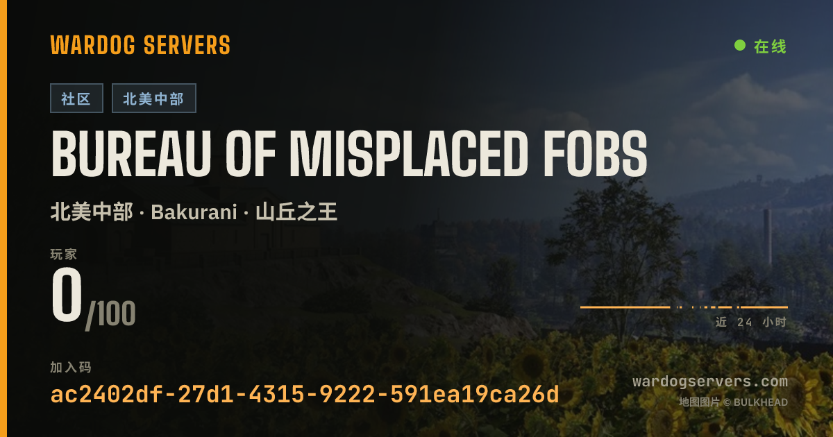 Bureau of Misplaced FOBs 的实时状态横幅