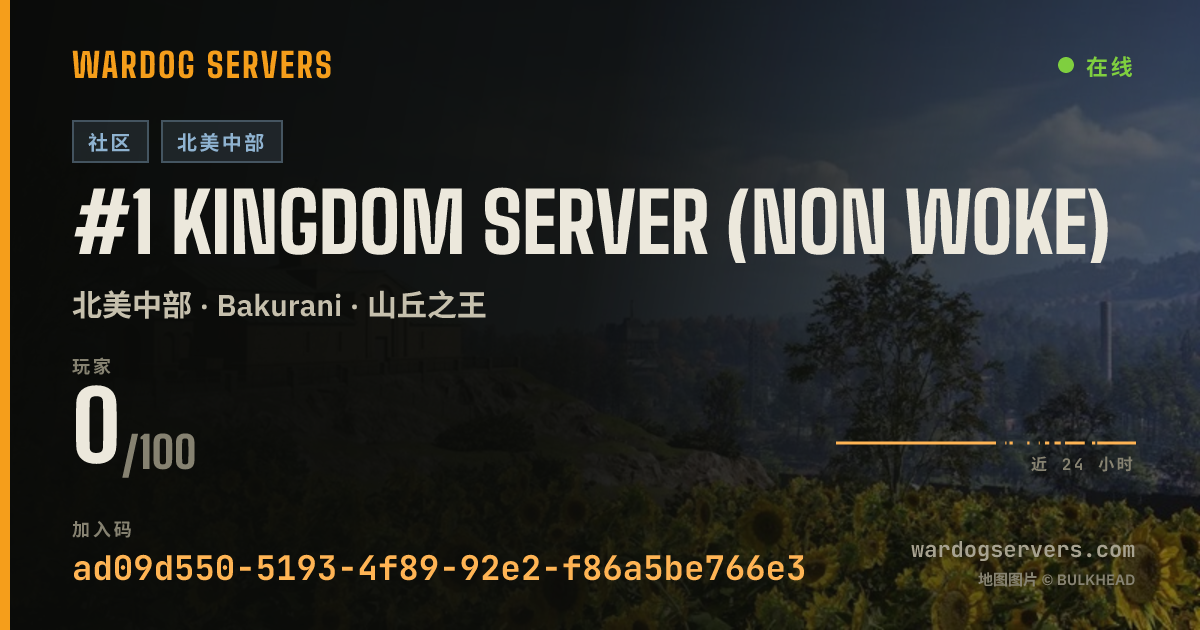 #1 Kingdom Server (Non Woke) 的实时状态横幅