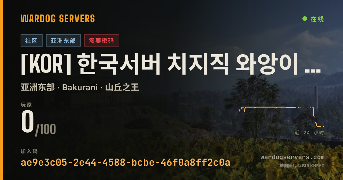 [KOR] 한국서버 치지직 와앙이 호스팅 스머환영 [비번: 디코 공지] 的实时状态横幅