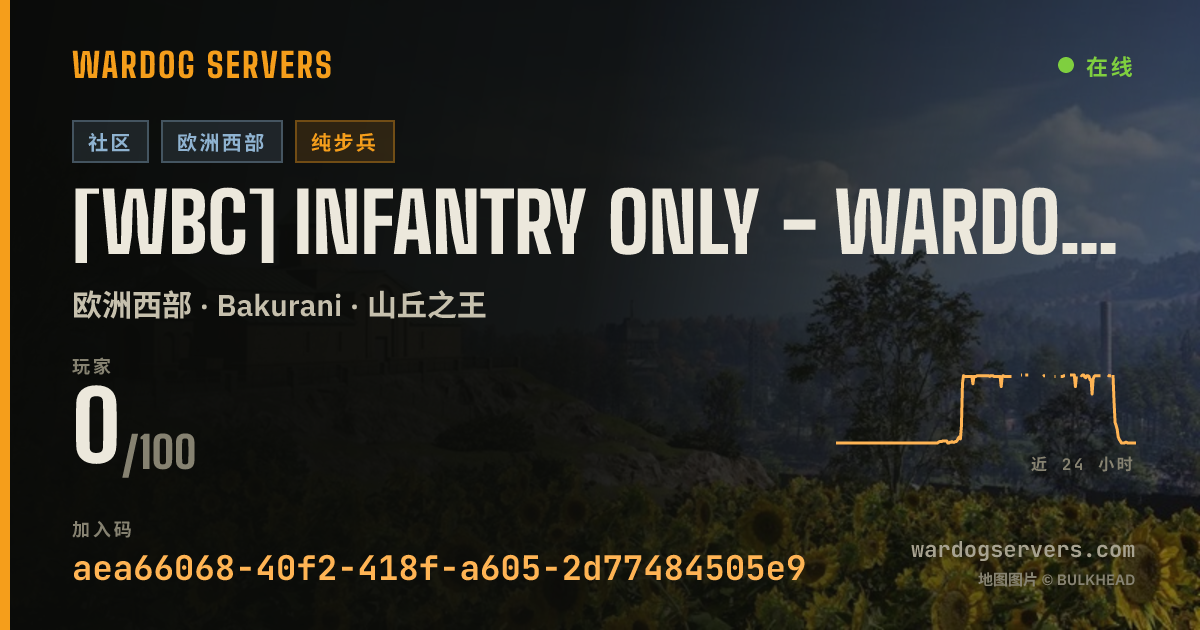 [WBC] Infantry Only - WARDOGS Building Community - UK Server 的实时状态横幅