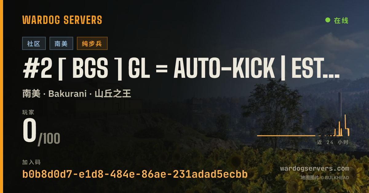 #2 [ BGS ] GL = AUTO-KICK | ESTATÍSTICAS | bgswardogs.com.br 的实时状态横幅