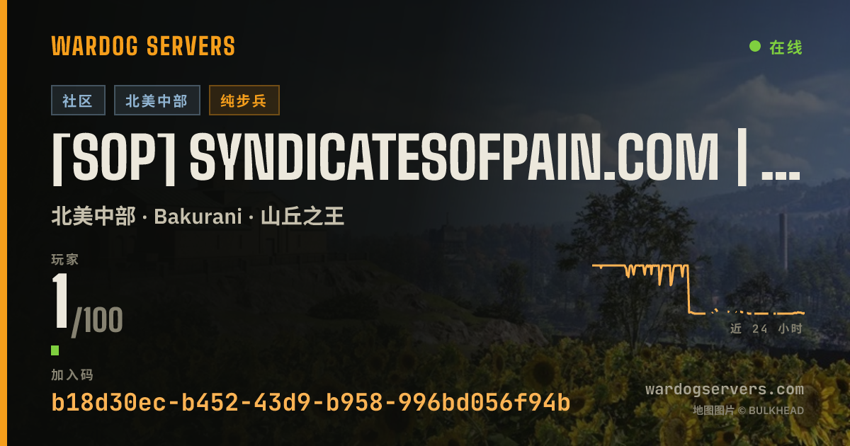 [SoP] syndicatesofpain.com | 50vs50 | No GL's on Heli's 的实时状态横幅
