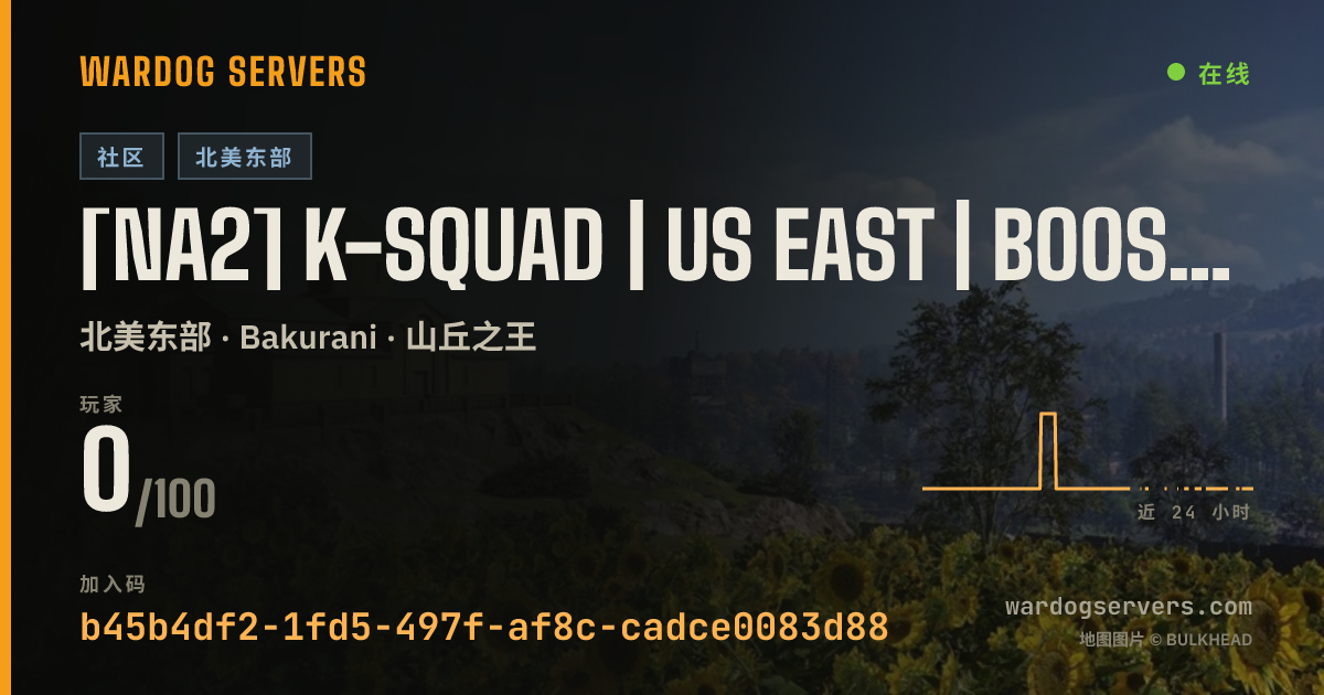 [NA2] K-SQUAD | US EAST | BOOSTED XP + CASH | INFANTRY ONLY | 的实时状态横幅