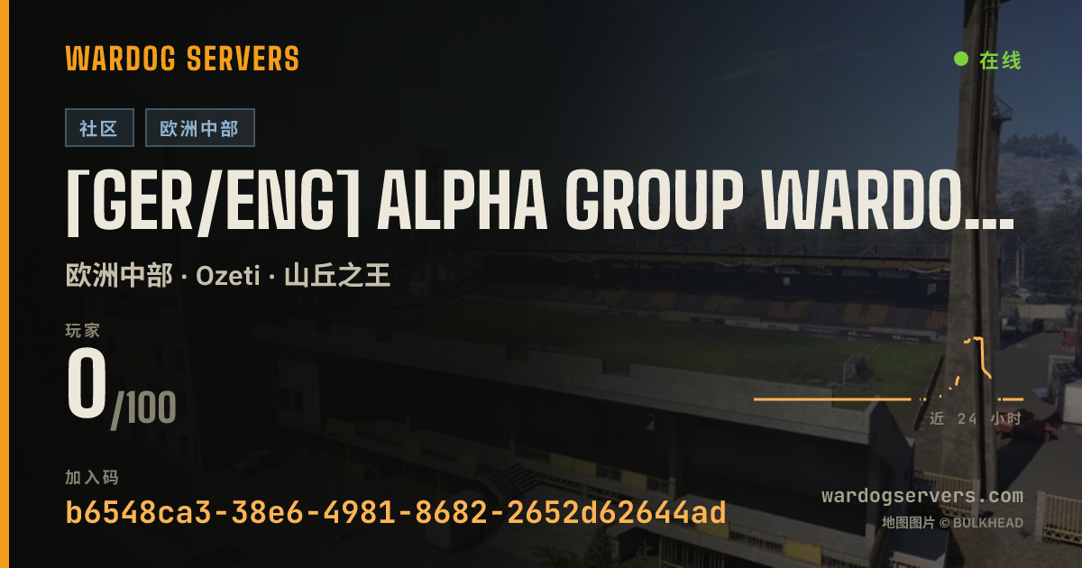 [GER/ENG] ALPHA GROUP WARDOGS | JOIN OUR DISCORD.GG/ALPHAGROUP 的实时状态横幅