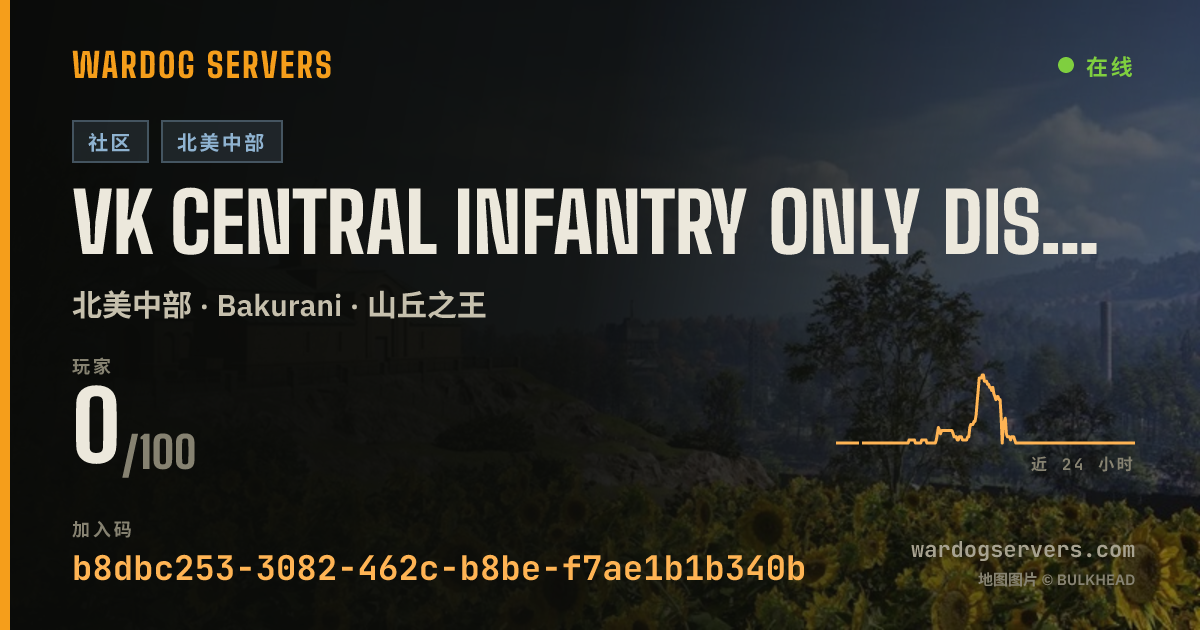 VK Central Infantry Only discord.gg/vkvk 的实时状态横幅