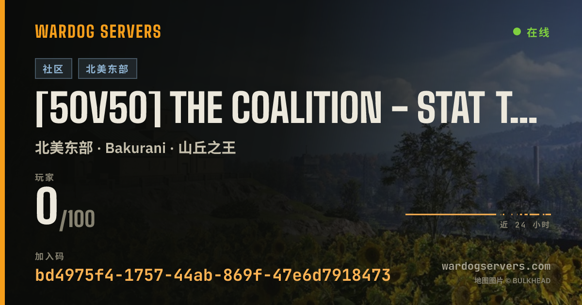 [50v50] The Coalition - Stat Tracker - All Maps & Weather 的实时状态横幅