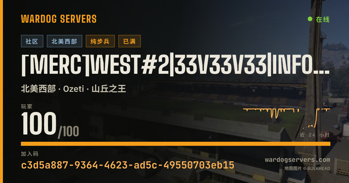 [Merc]West#2|33v33v33|InfOnly|Discord.gg/m3rc 的实时状态横幅