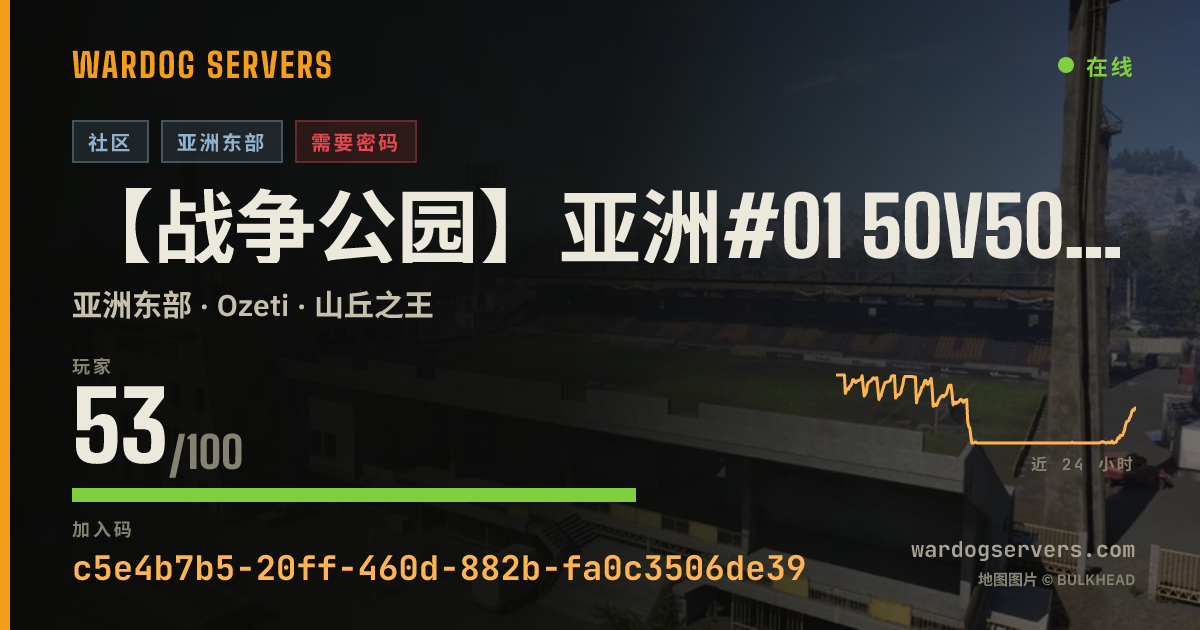 【战争公园】亚洲#01 50V50肘击派对 认准唯一QQ群：69778645 的实时状态横幅