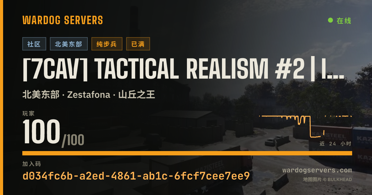 [7CAV] Tactical Realism #2 | Infantry Only NO HELI + MGL | disco 的实时状态横幅