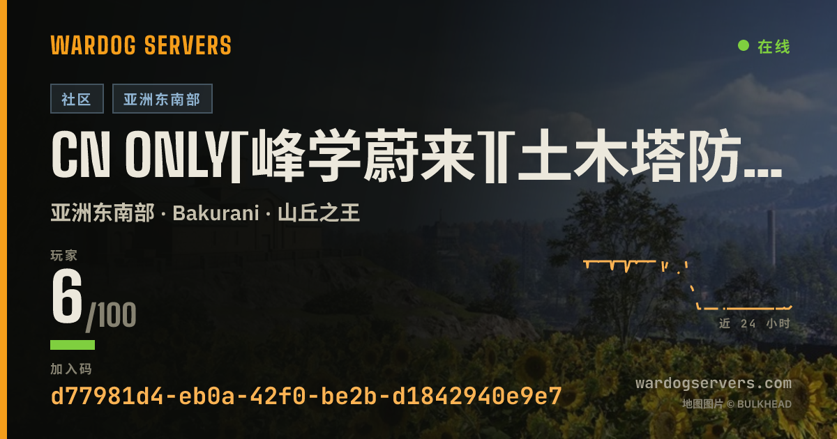 CN ONLY[峰学蔚来][土木塔防] 50V50龟壳对冲，禁狙机枪地雷禁堵补给卡，Q群了解规则1128016087 的实时状态横幅