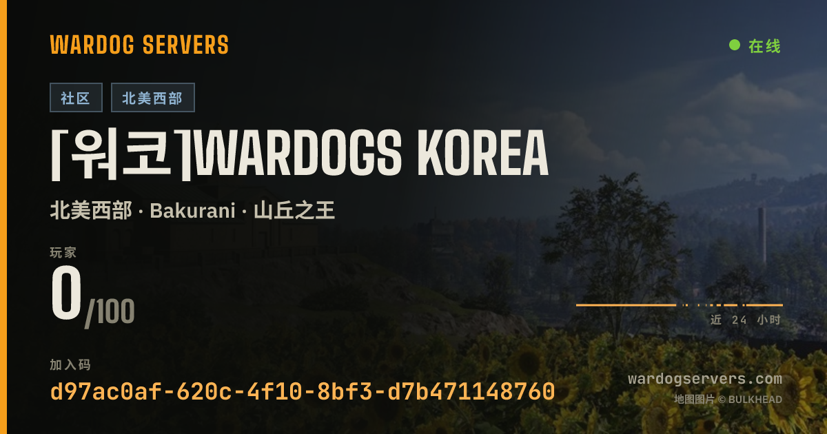 [워코]Wardogs Korea 的实时状态横幅