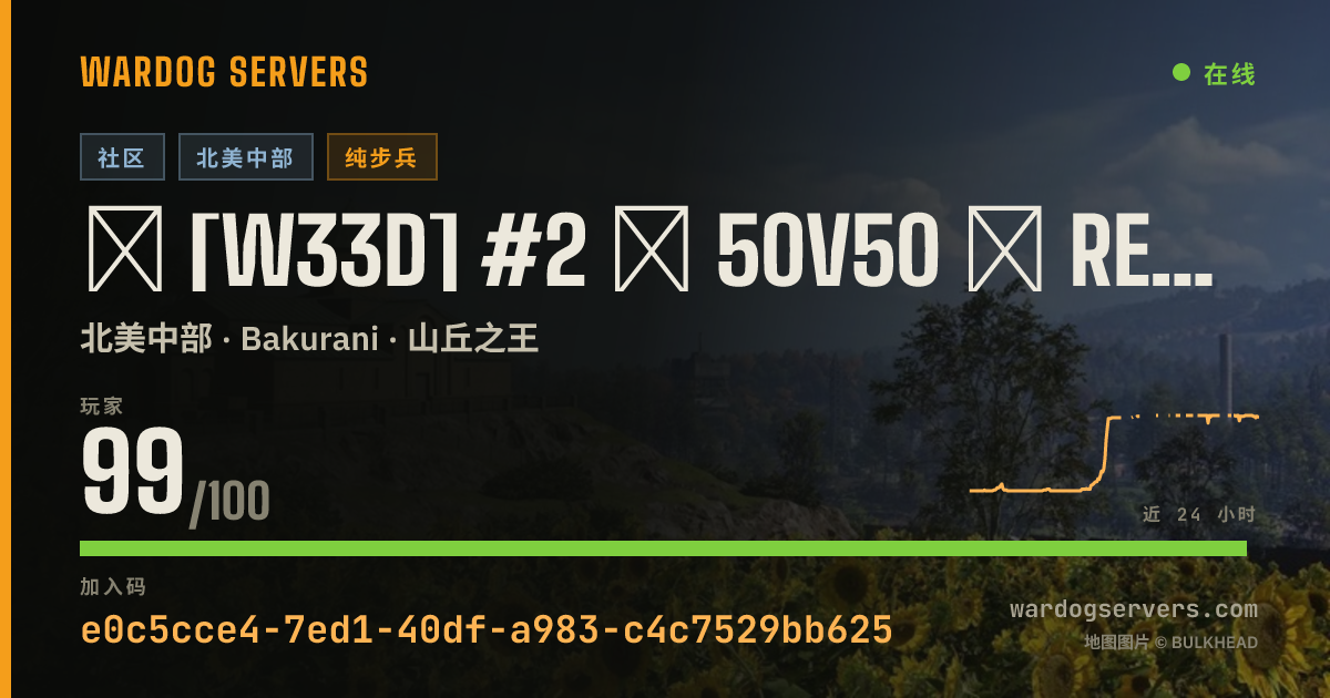 ★ [W33D] #2 ★ 50v50 ★ RED vs GREEN ★ Wardogs.host 的实时状态横幅