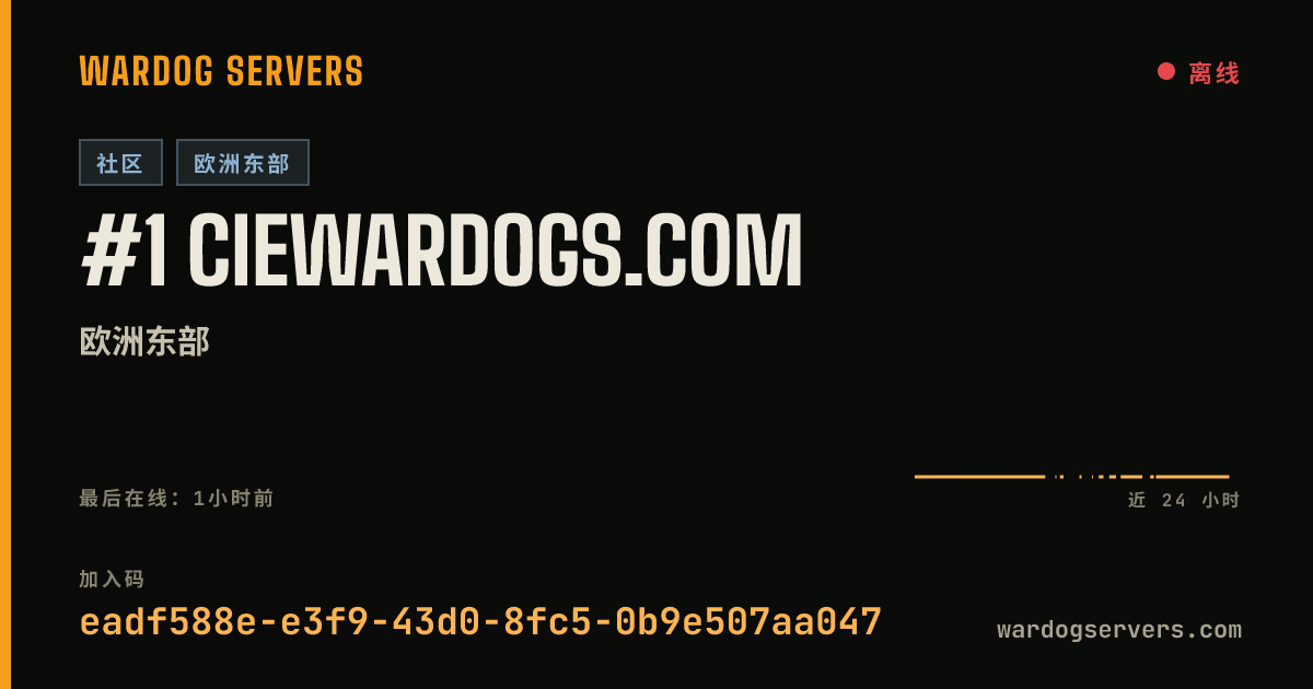 #1 CIEWARDOGS.COM 的实时状态横幅