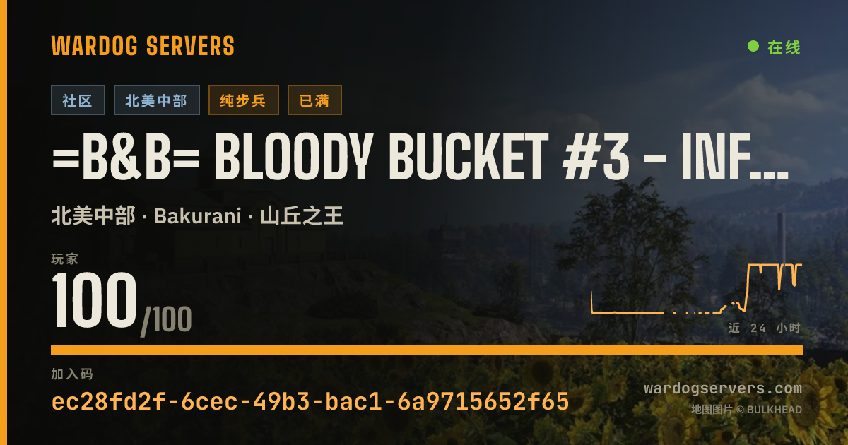 =B&B= Bloody Bucket #3 - Infantry only No GL Heli - discord.gg/b 的实时状态横幅