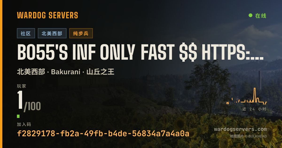B055's Infantry only server https://discord.gg/JuBEjCNhf3 的实时状态横幅