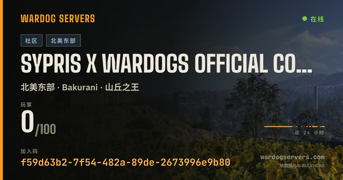 Sypris x WARDOGS Official Community Server .gg/BBWYgyrs5t 的实时状态横幅