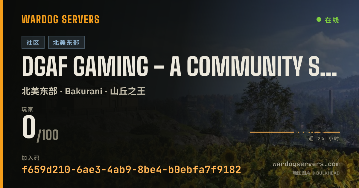 DGAF Gaming - A Community Server 的实时状态横幅