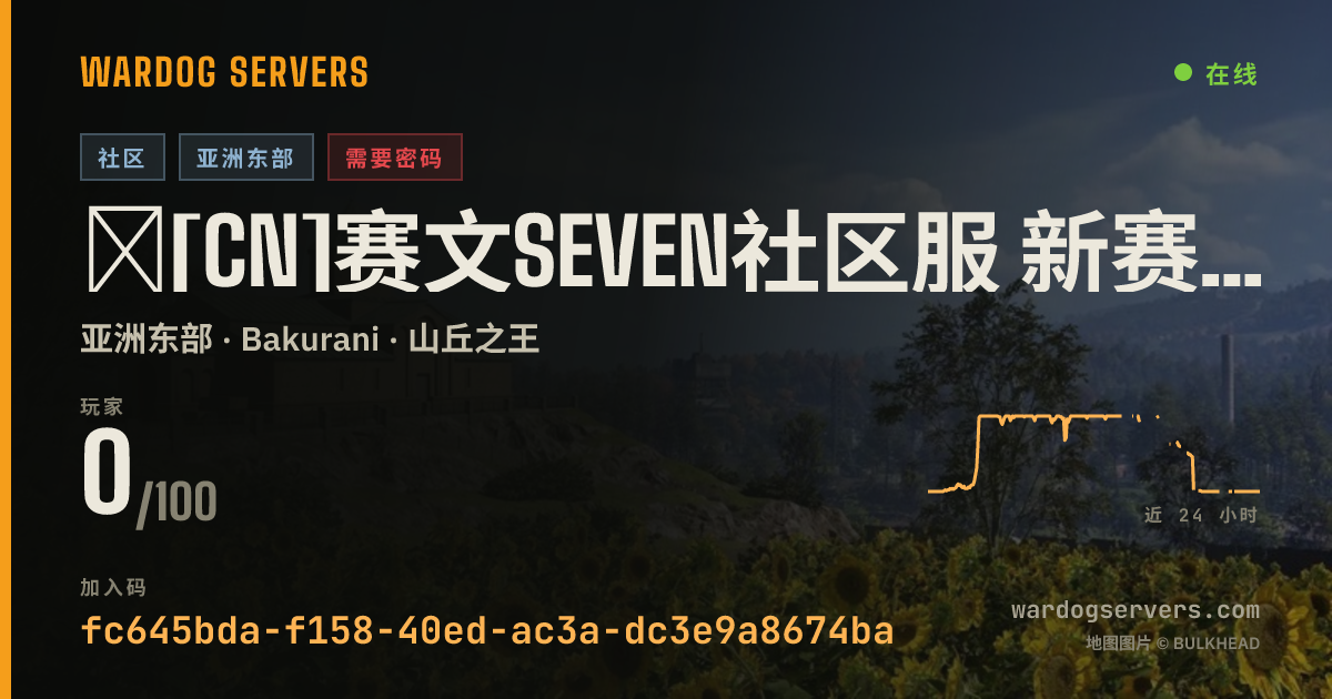 🎈[CN]赛文seven社区服 新赛季禁部分载具和等级 禁断补给 禁跳边 正常肝服 进群拿密码 Q群：949975494 的实时状态横幅