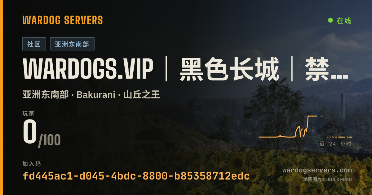 WARDOGS.VIP｜黑色长城｜禁顶级武器·特定载具保护·25分武装载具 的实时状态横幅
